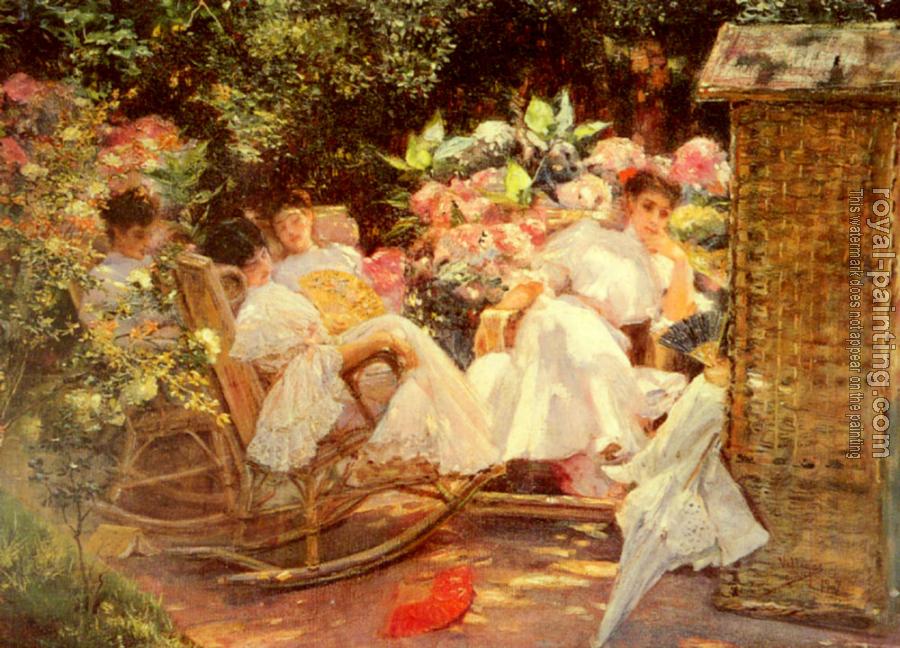 Jose Villegas Y Cordero : Ladies In A Garden